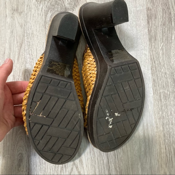 ☀️Mudd|chunky wooden heel with woven strap - Picture 7 of 7